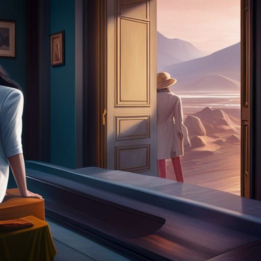 Woman with X-Ray Vision, Edward Hopper Style