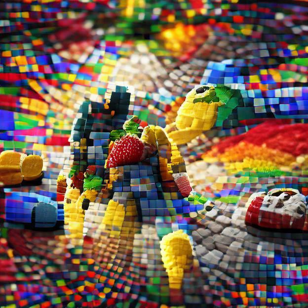 Colorful Lego Mosaic in 8k Resolution