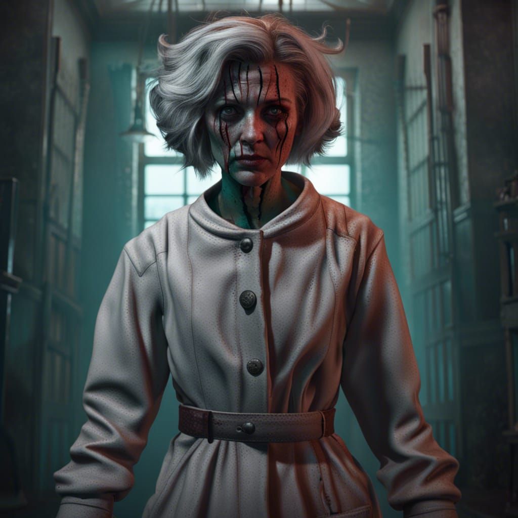 Woman in Straitjacket: 1950s Asylum Art