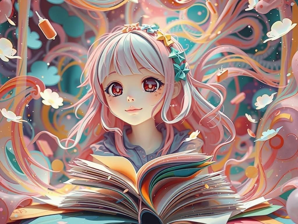 Ethereal Fire Being in Dreamlike Color Fields