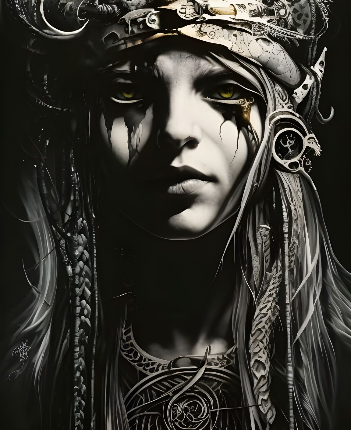 Viking Shaman in Intricate Photoillustration Style