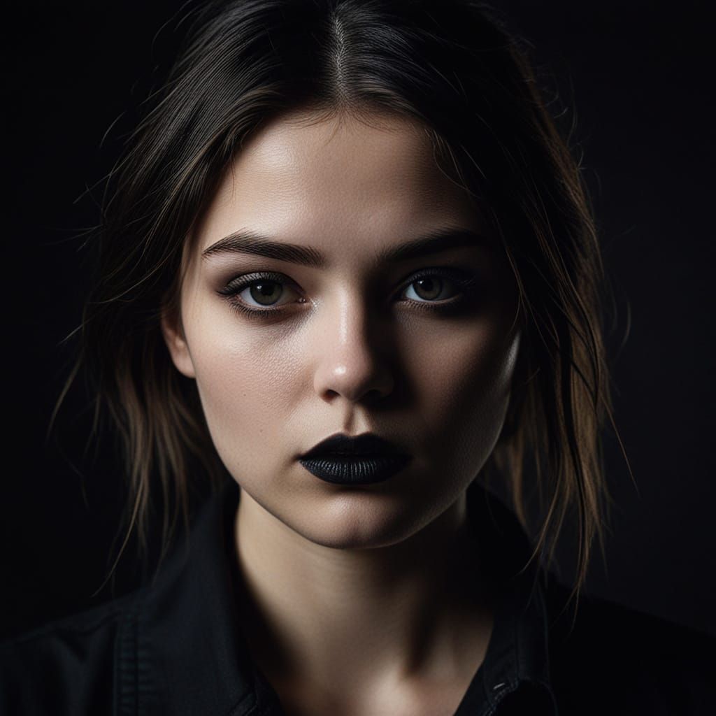 Sultry Danish Beauty in Moody Portrait