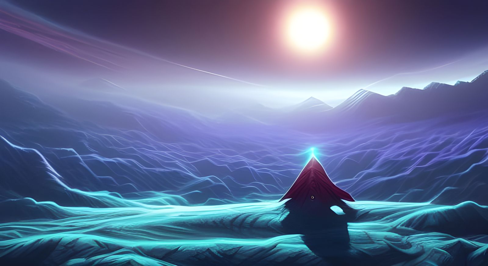 Dark Cosmic Galactic Landscape in Unreal Engine