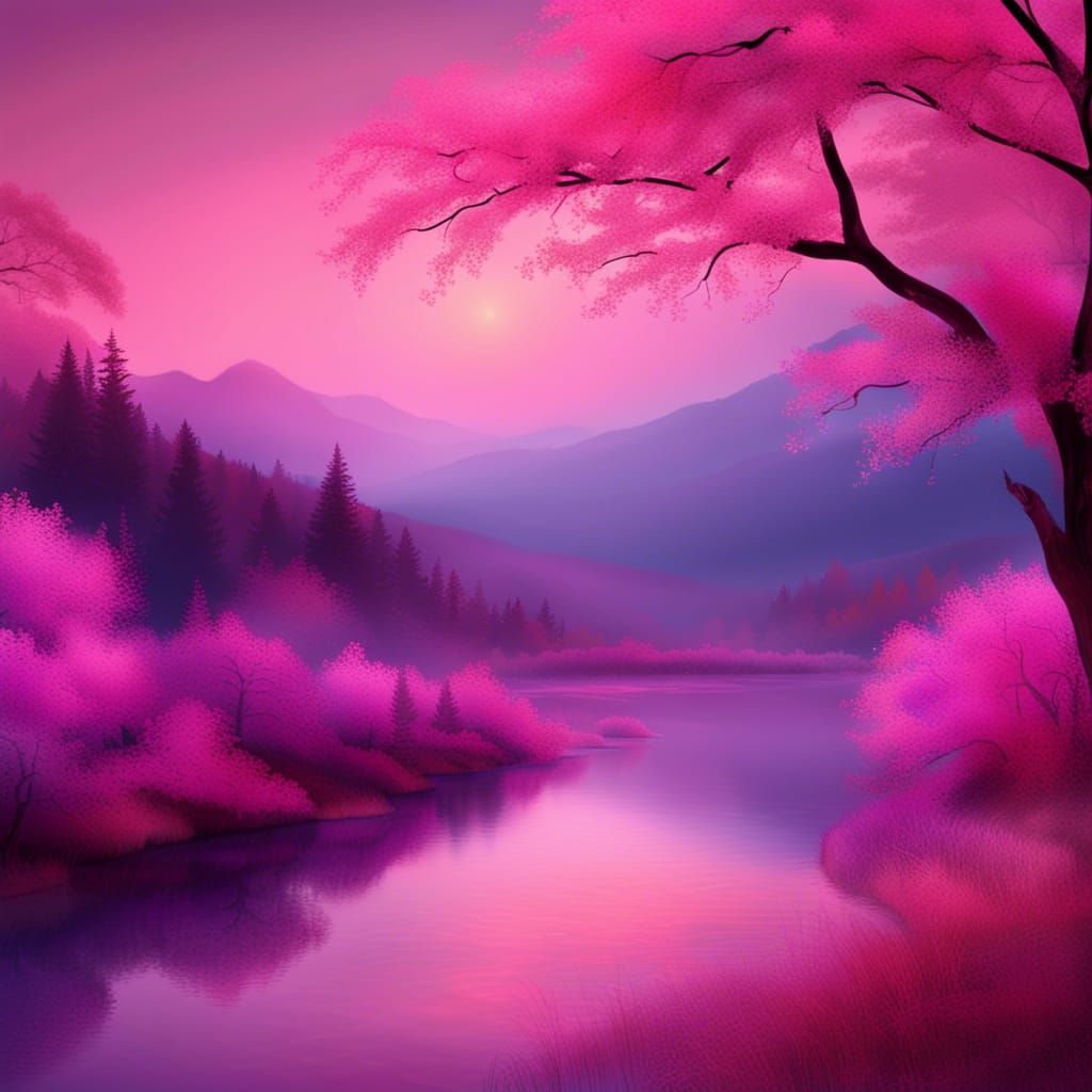 Pink and Purple Paradise: A Perfect Photogenic Scene