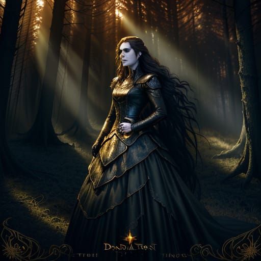 Sharon den Adel Amidst Twisted Iron Trees in a Dark Fantasy ...