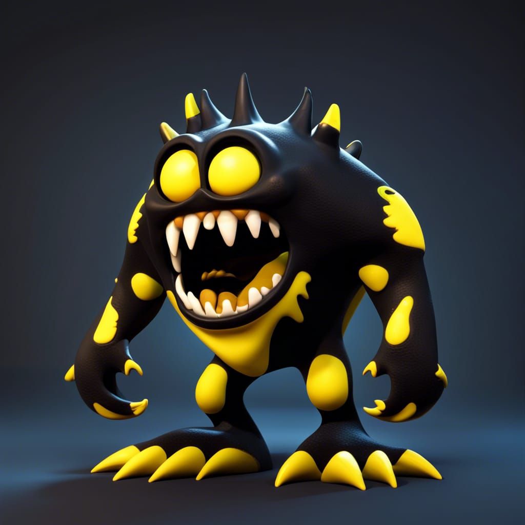 Glowing Jaw Monster in 3D Digital Art