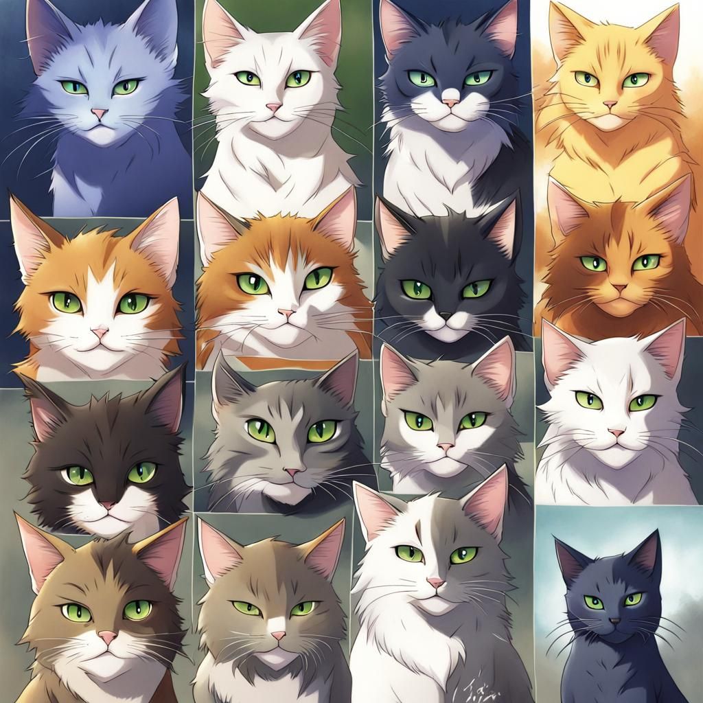 Anime Style Warrior Cats Digital Art