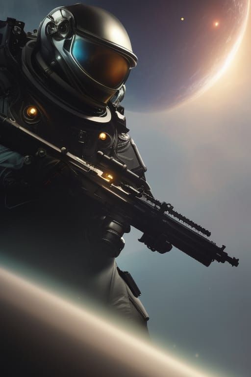 Astronaut in Sci-Fi Spacesuit Concept Art