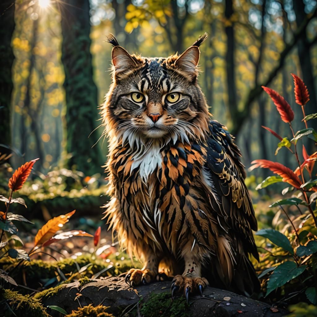 Dreamlike Creature With Claws and Feathers