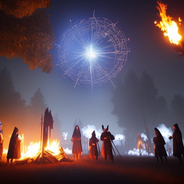 Witches' Bonfire: A Dark, Mystic Dance