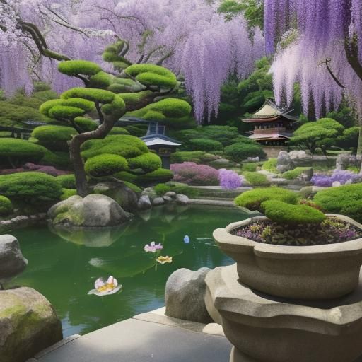 Osaka Castle in Japanese Garden Photography