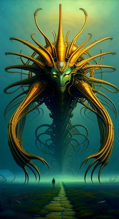 Celestial Wyrm in the Depths of Space