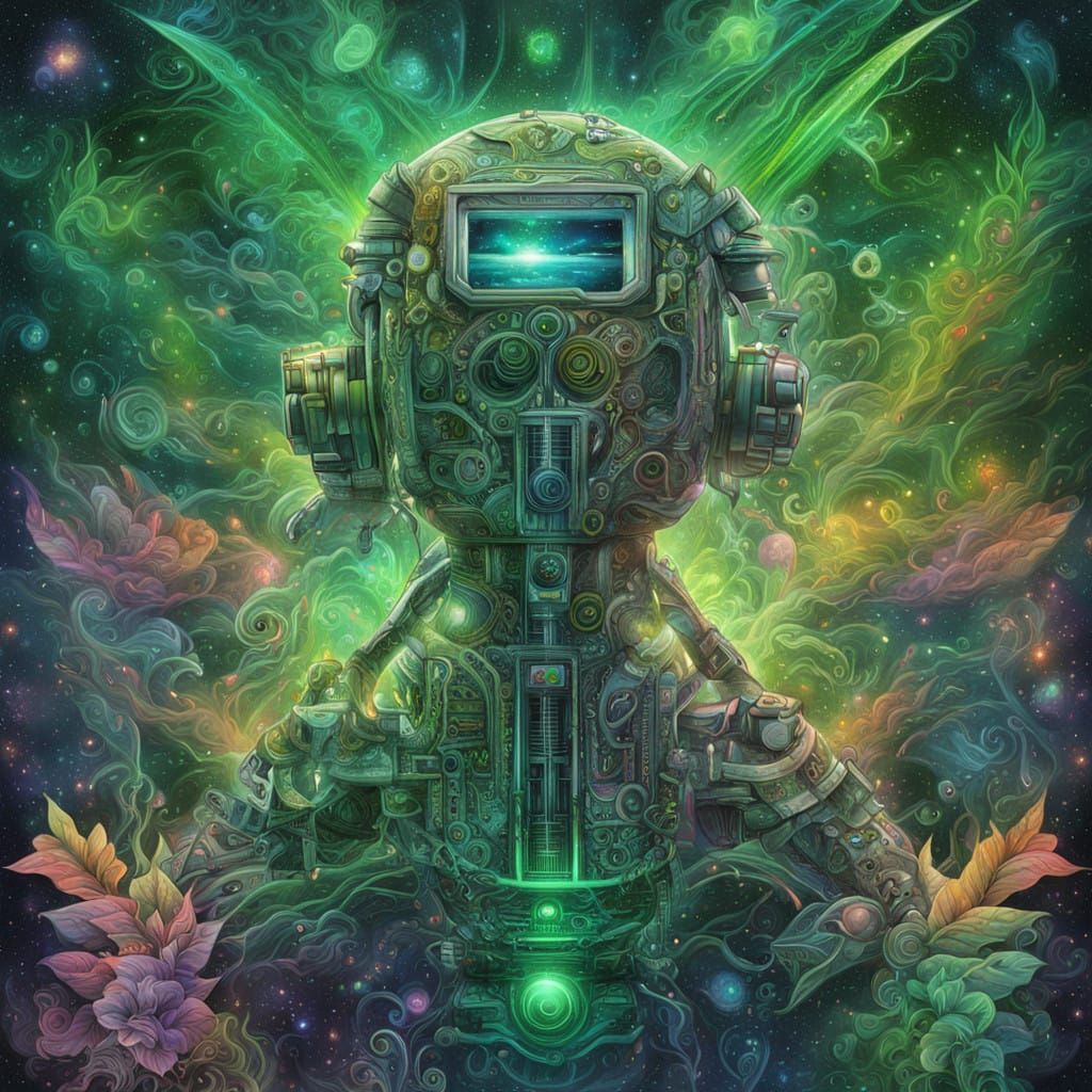 Ethereal Cosmic Visions in 8K Holographic Illustration