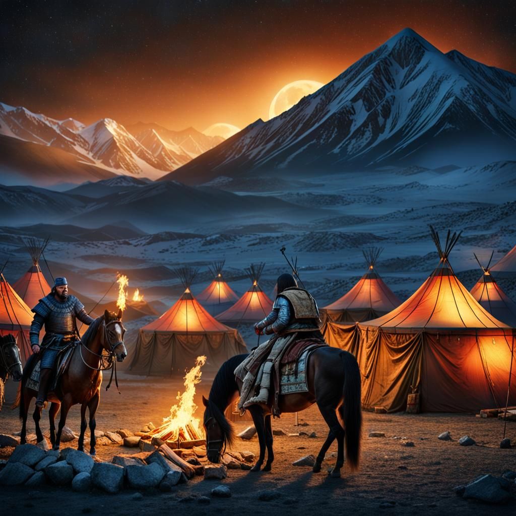 Genghis Khan's Camp the Night Before Battle