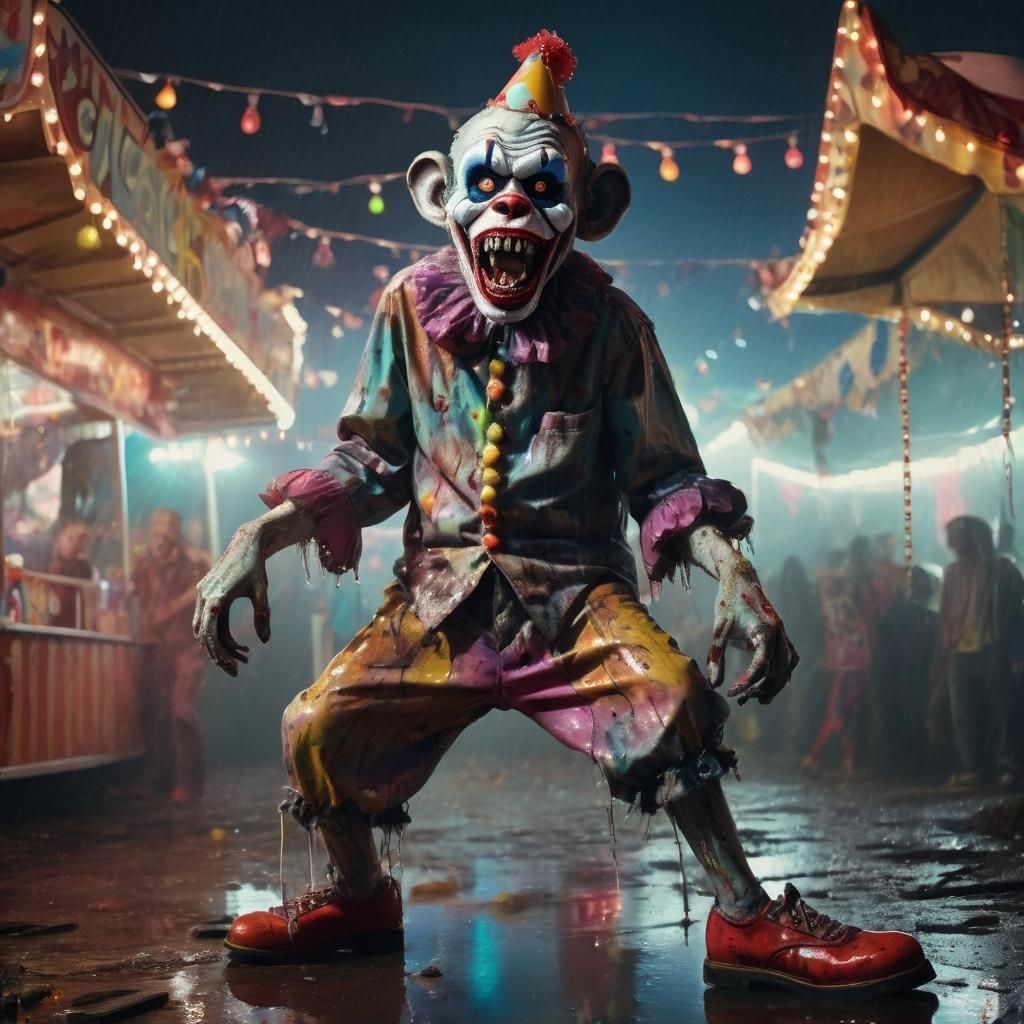 Zombie Clown's Surreal Rock and Roll Carnival Dance