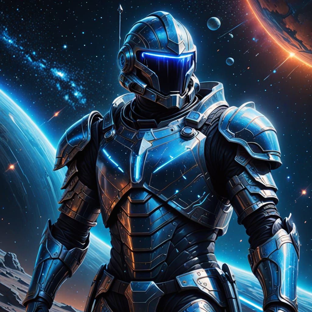 Sci-Fi Knight in Space Armor