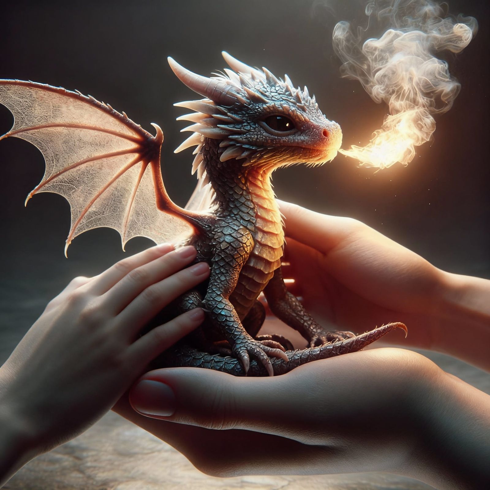 Adorable Baby Dragon Matures and is Gently Petted