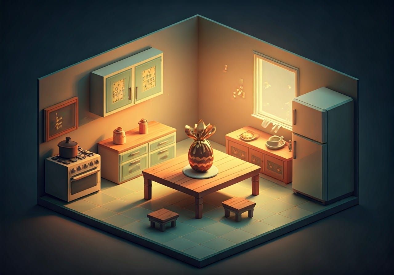 Pixel Art Nostalgic Easter Egg Scene in 8-Bit Style