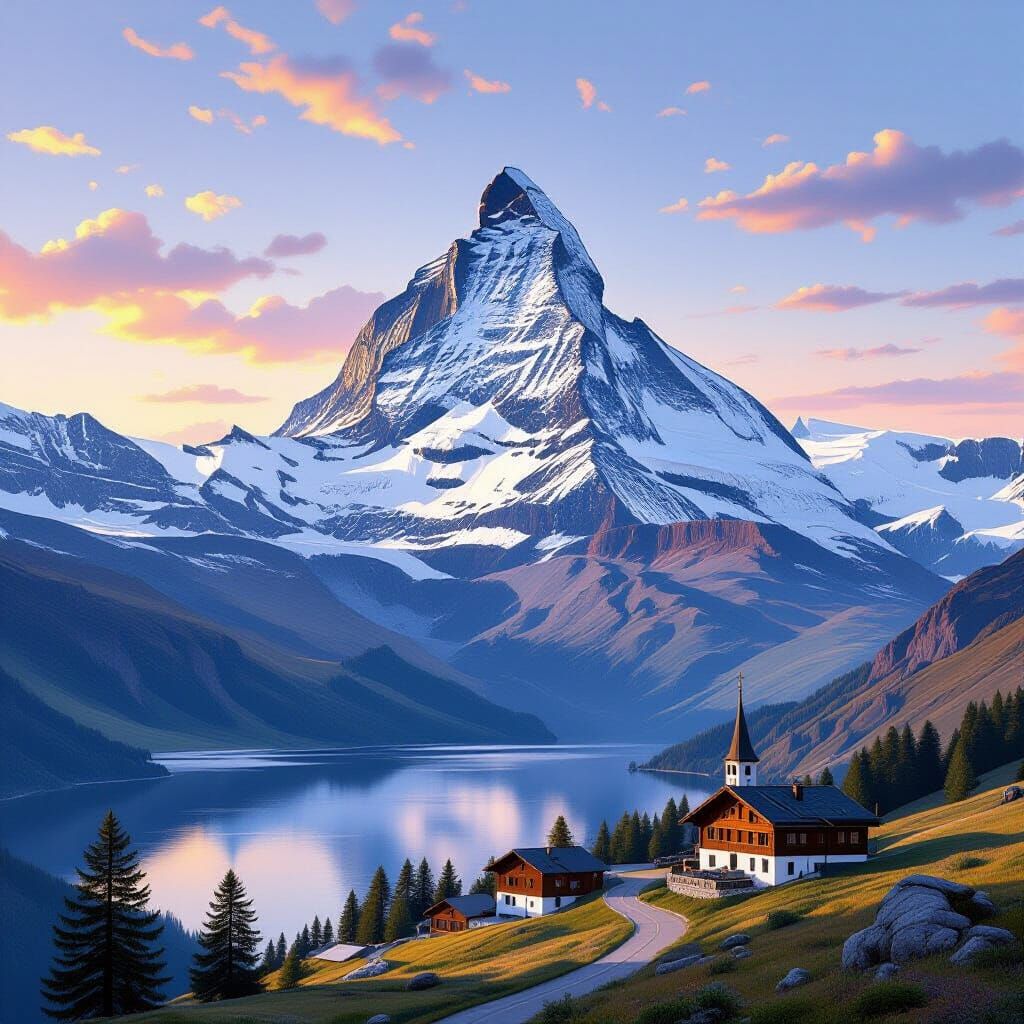 Matterhorn Majesty: A Swiss Alps Landscape