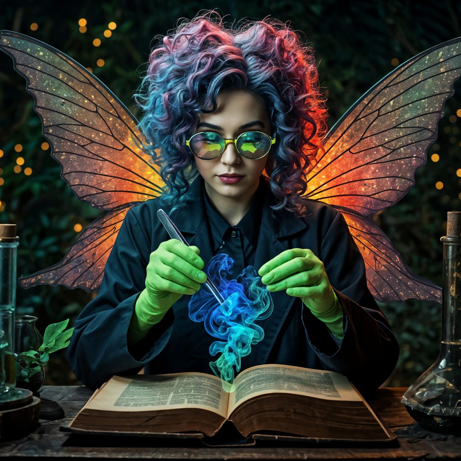 Fairy Scientist Extracts Smoke Creatures