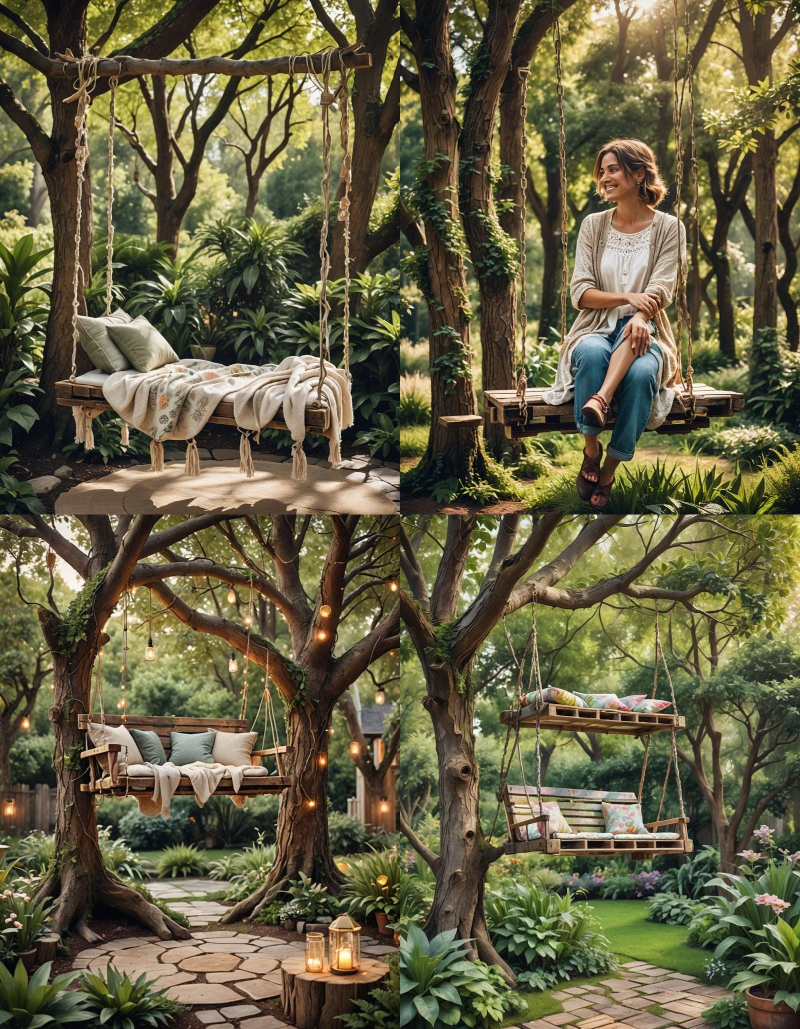 Relaxing DIY Pallet Swing Seat for Outdoor Spaces