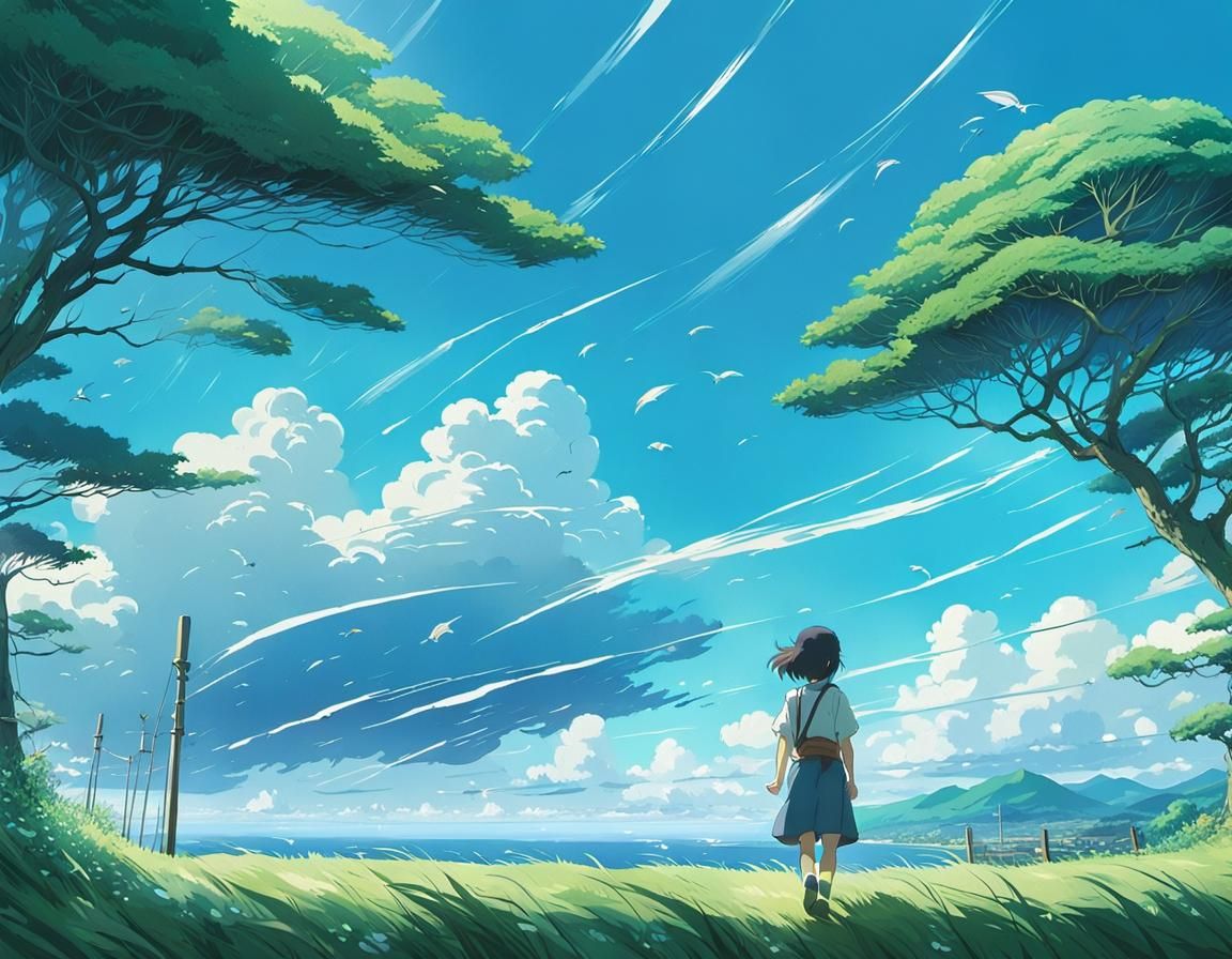Windcore Anime Visual Inspired by Studio Ghibli