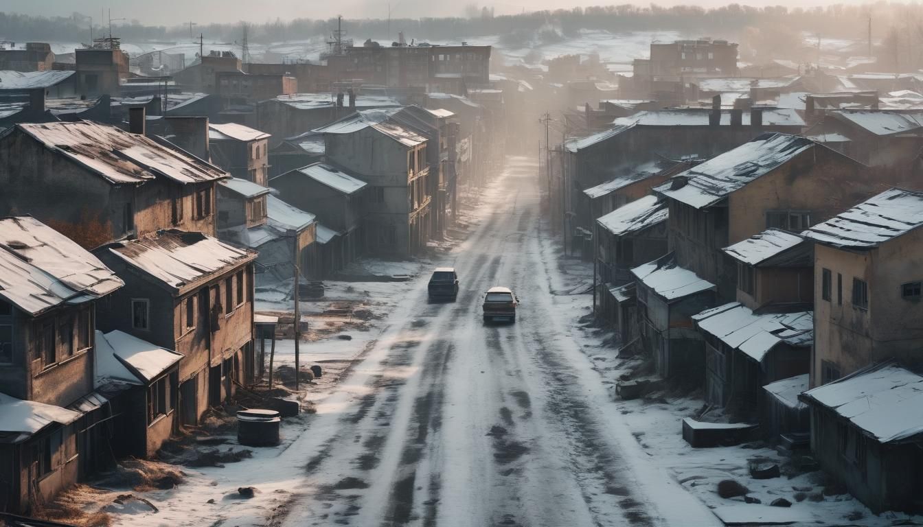 Post-Apocalyptic Winter Landscape in Cinematic Style