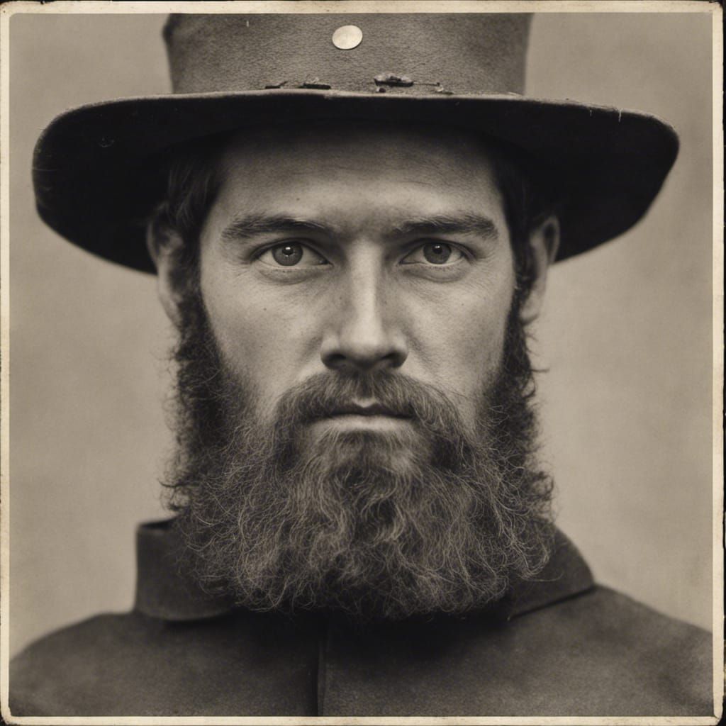 Stylized Portrait of Australian Ned Kelly