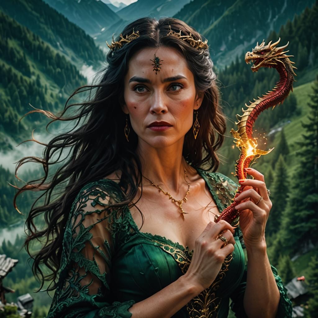 Dragon Dance in the Swiss Alps: Cinematic Fantasy