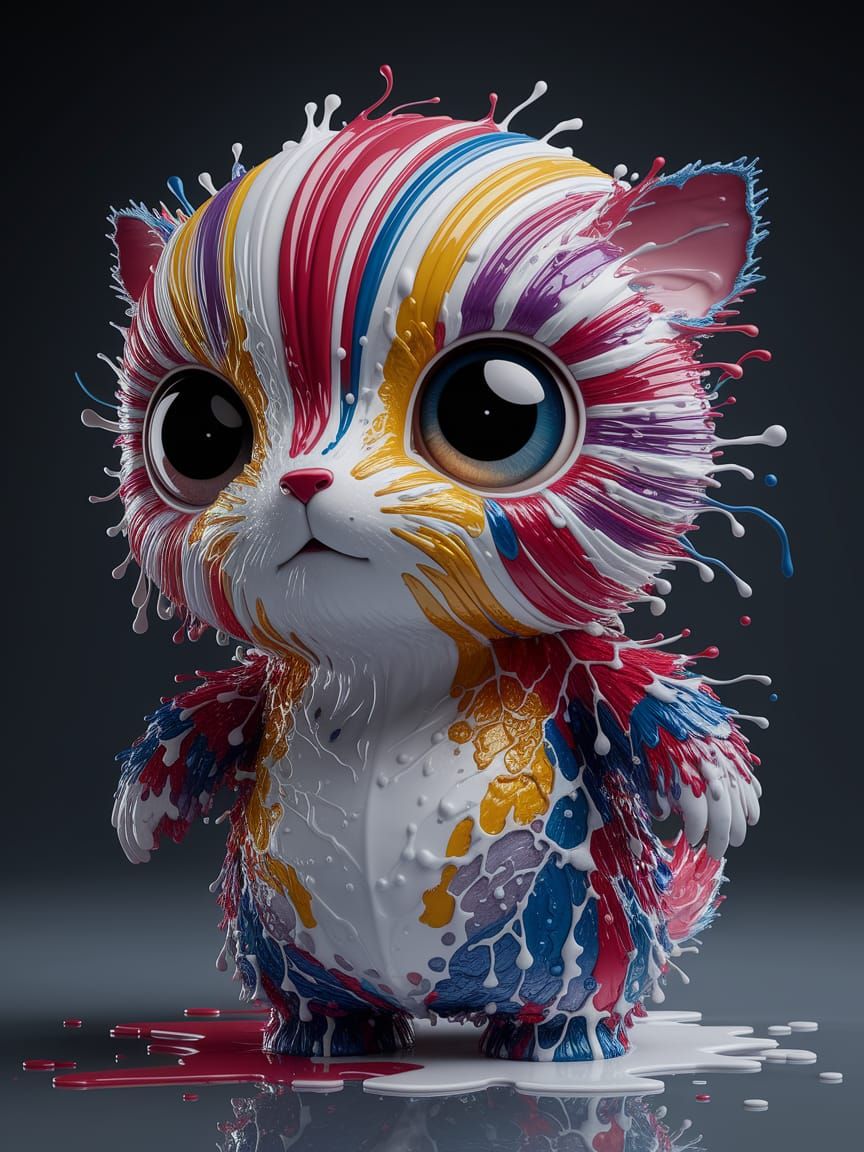 Vibrant Cosmic Creature in Ultra-Realistic Art Style