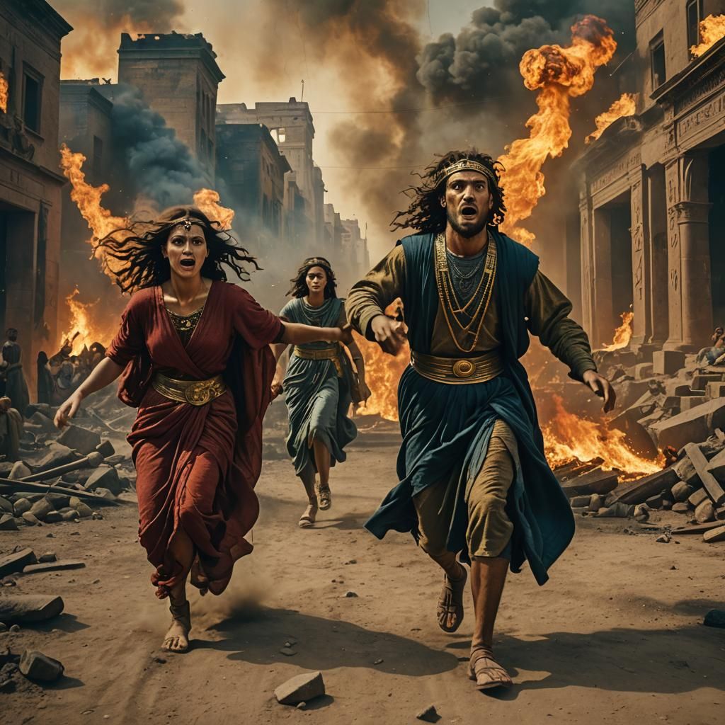 Genesis 19 to 25, the burning of Sodom