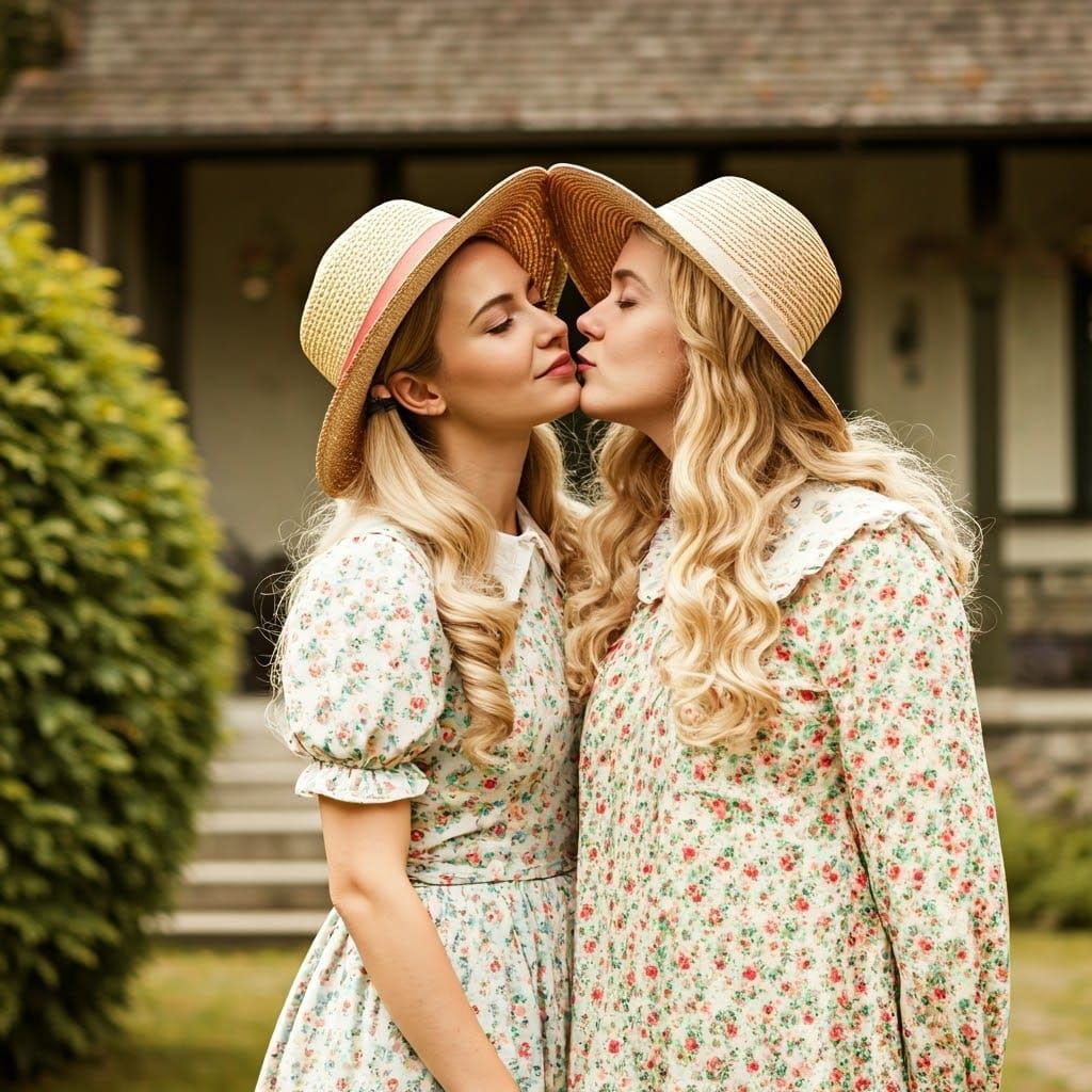 Feminine Young Adult Captured in Tender Moment