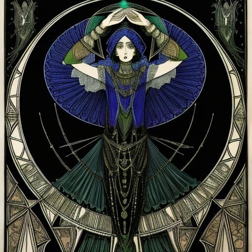 Harry Clarke Style Stained Glass Art