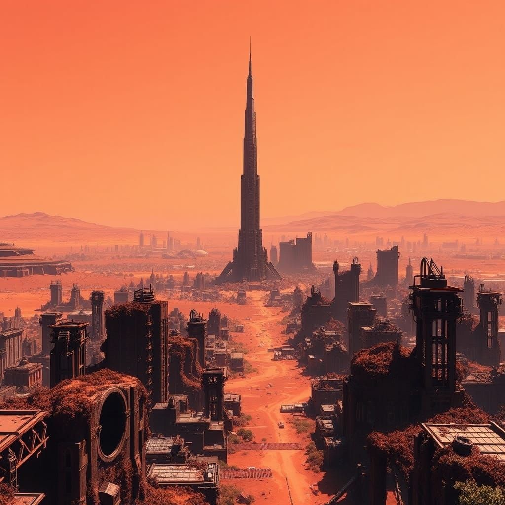 Ancient Spire on Mars Rises from the Ruins of Pretoria