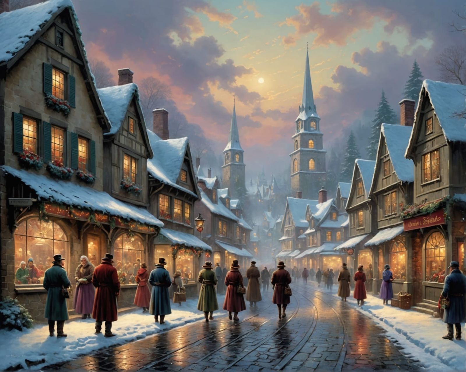 Enchanting Christmas Shopping in Old Village