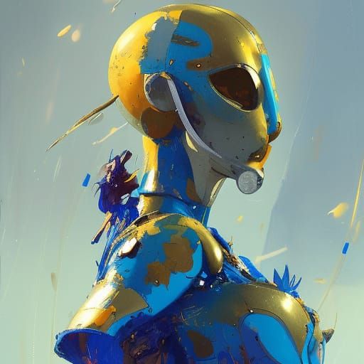 Latex Girl Warrior: Digital Illustration in Photorealism Sty...