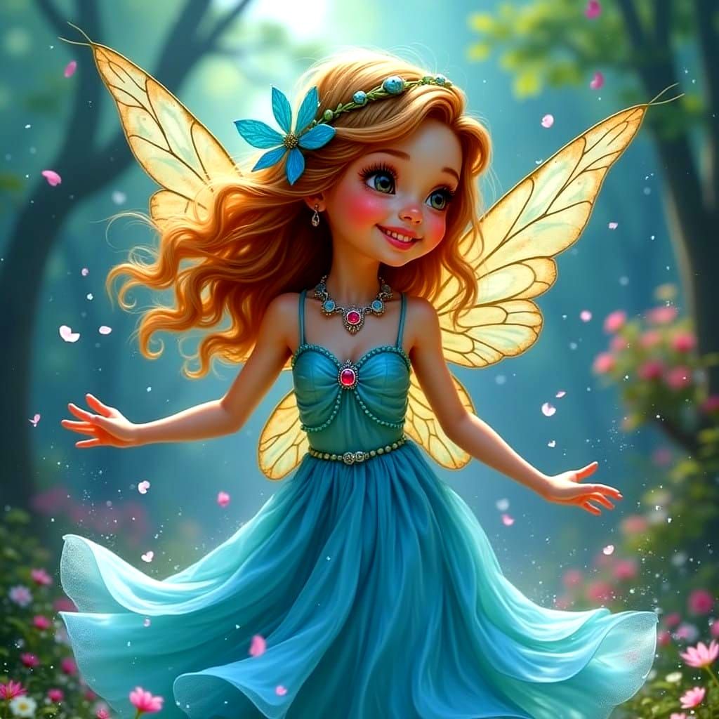 Tiny Fairy in Ethereal Bloom