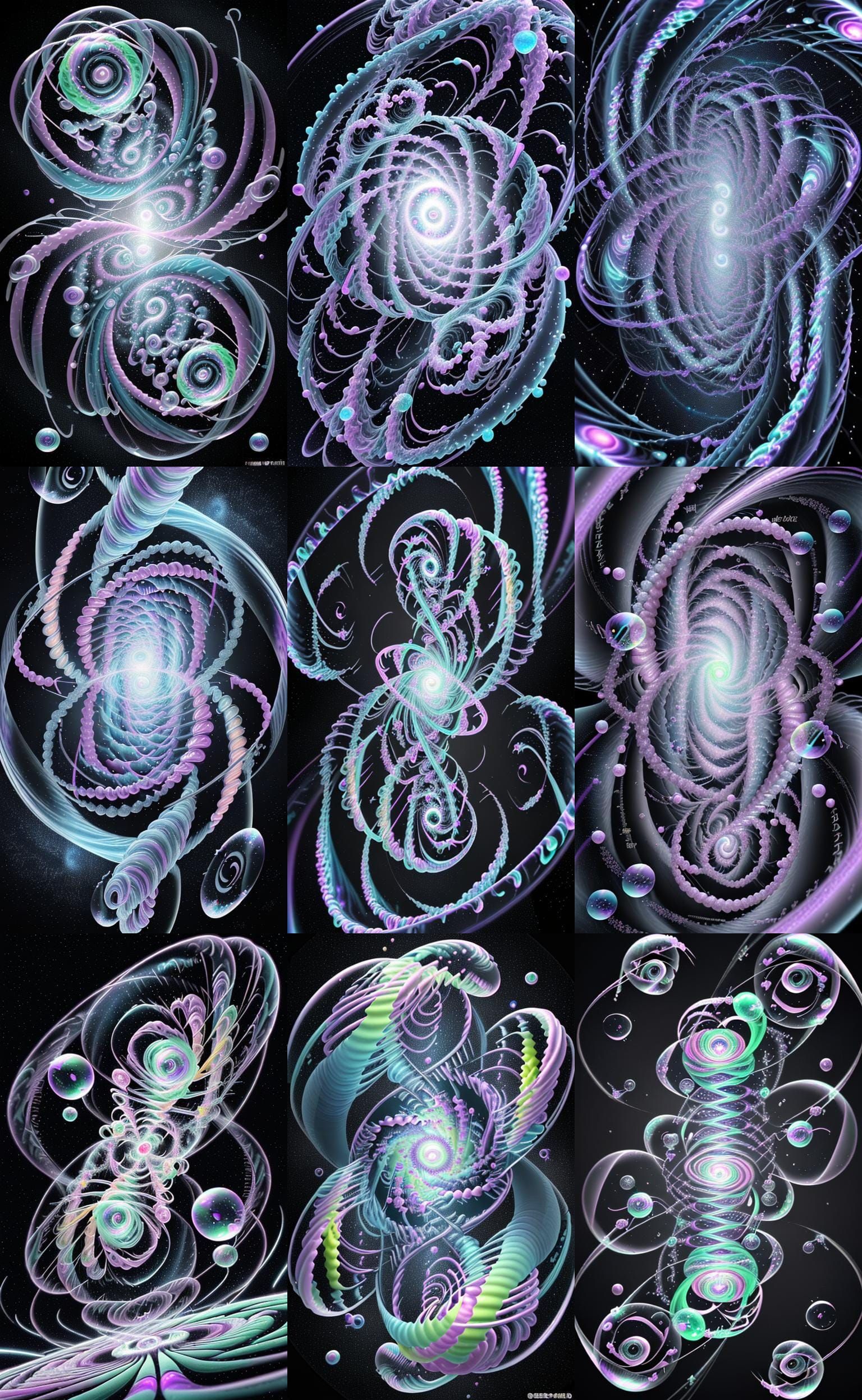 Abstract Space Vortex in Anime Style
