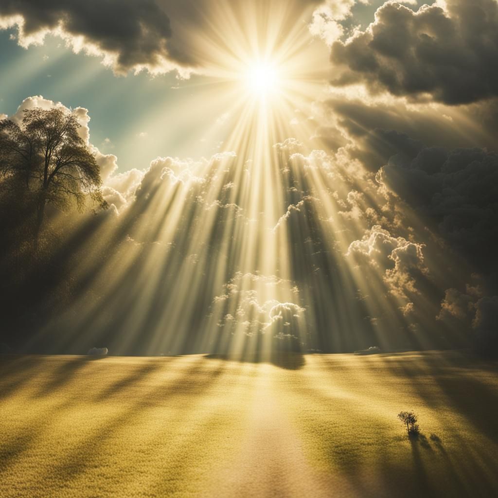 Ethereal Childhood Memories in Divine Light