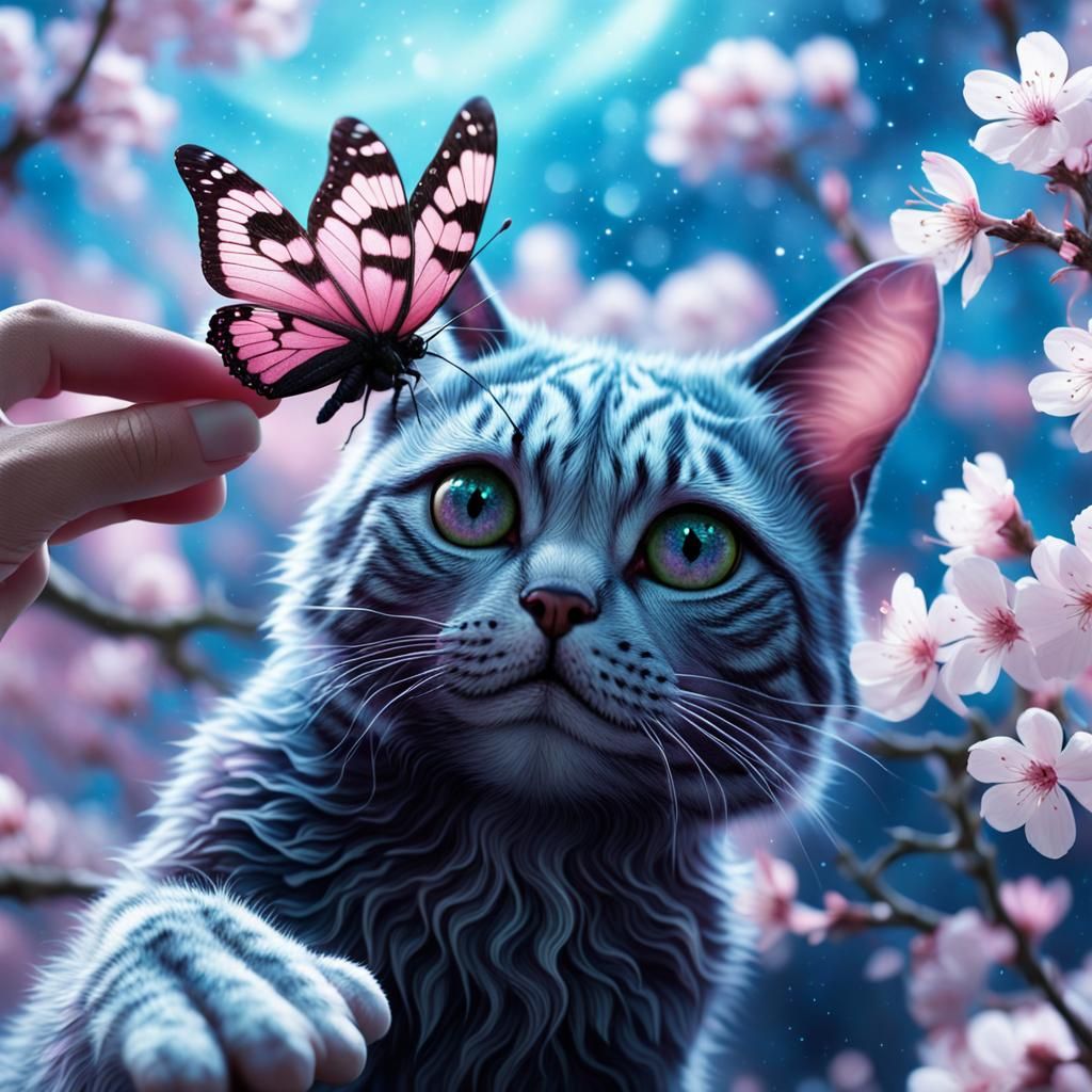 Ethereal Creature in Cosmic Bloom