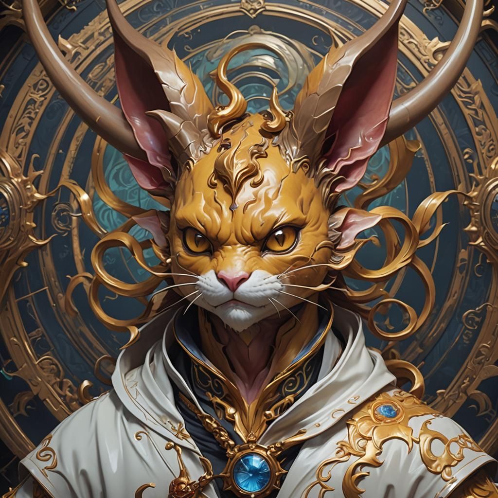 Demonic Porcelain Raichu: A Hyperdetailed Concept Art Portra...