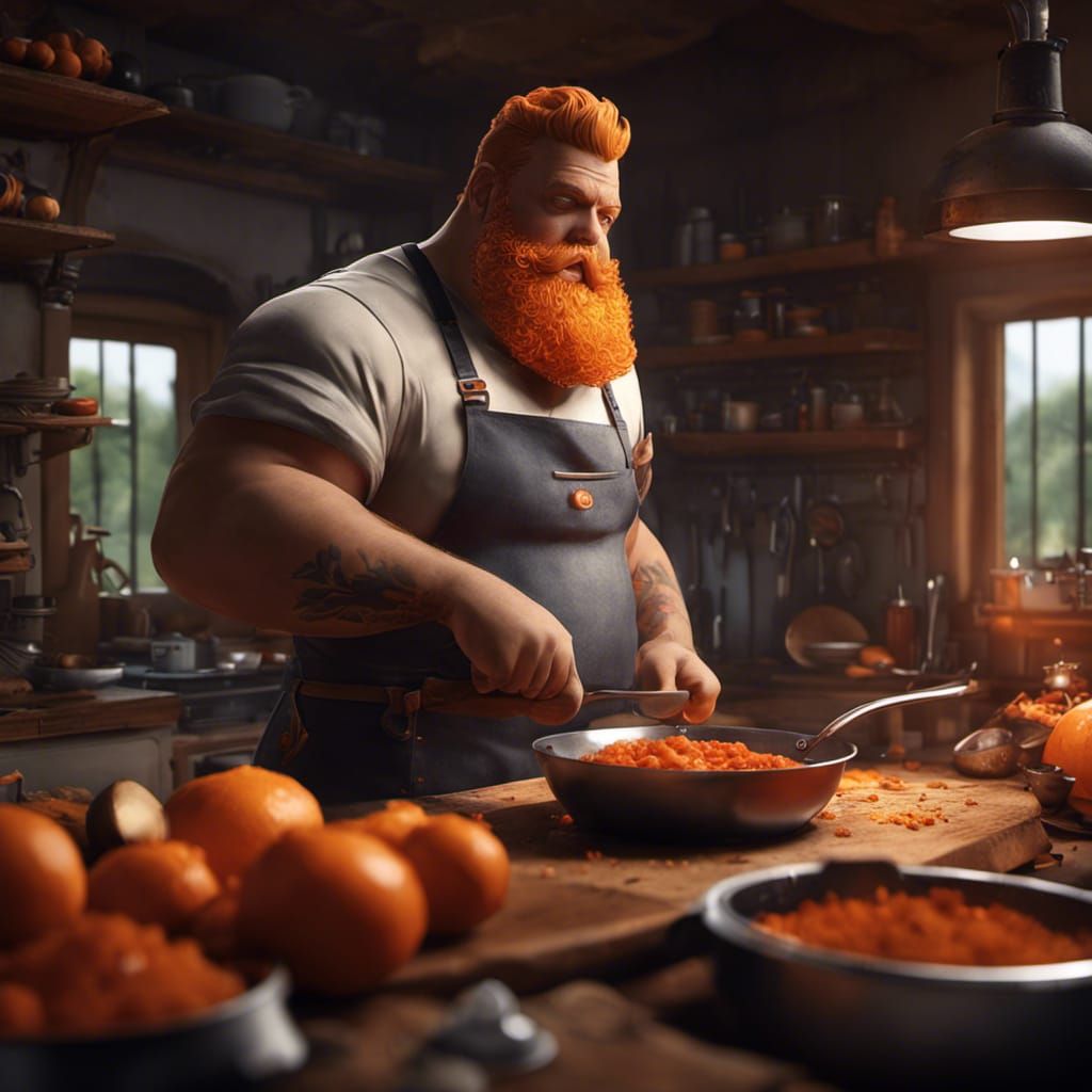 Futuristic Kitchen: A Sci-Fi Chef's Detailed Portrait