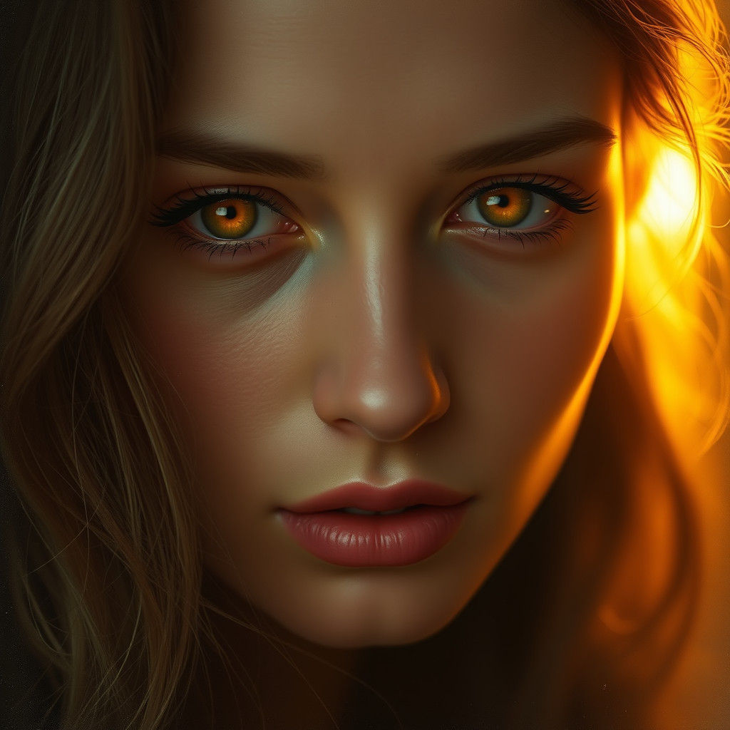 Woman in Love Haze, Renaissance Oil Painting