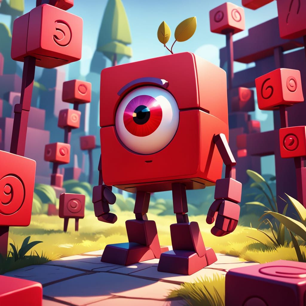 Numberblocks One Character Concept Art
