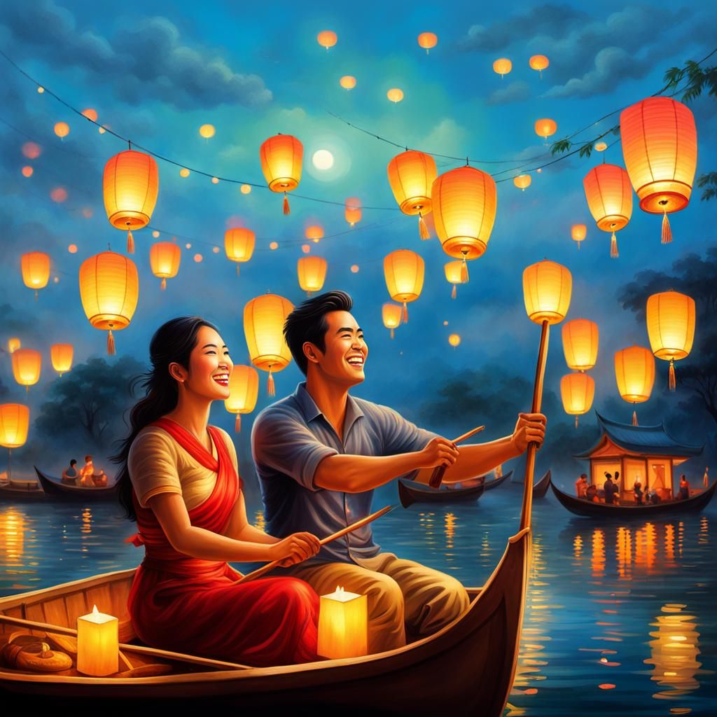 Thailand Lantern Festival: Magical Night Scene