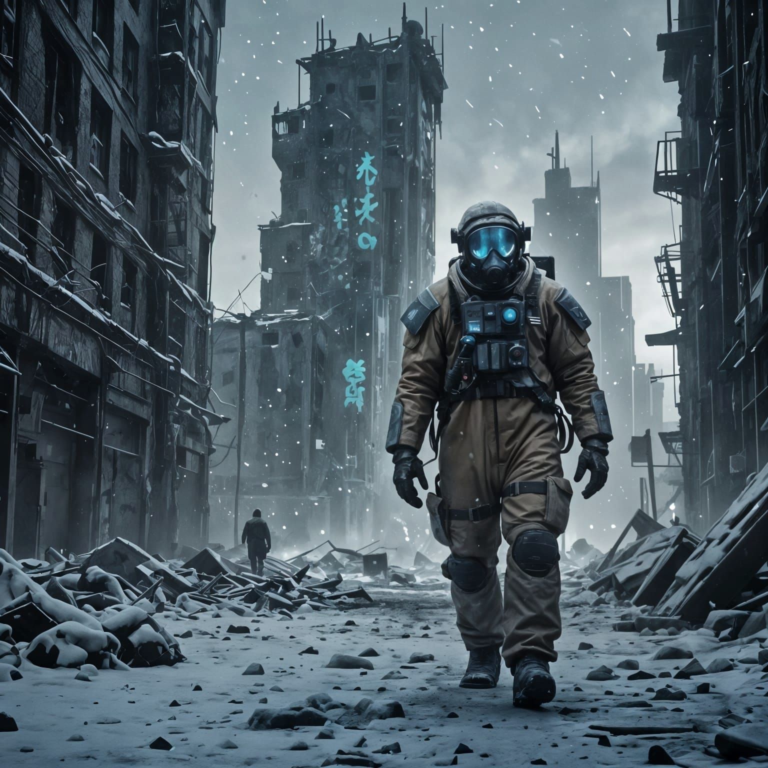 Frozen Metropolis in a Post-Apocalyptic Winter