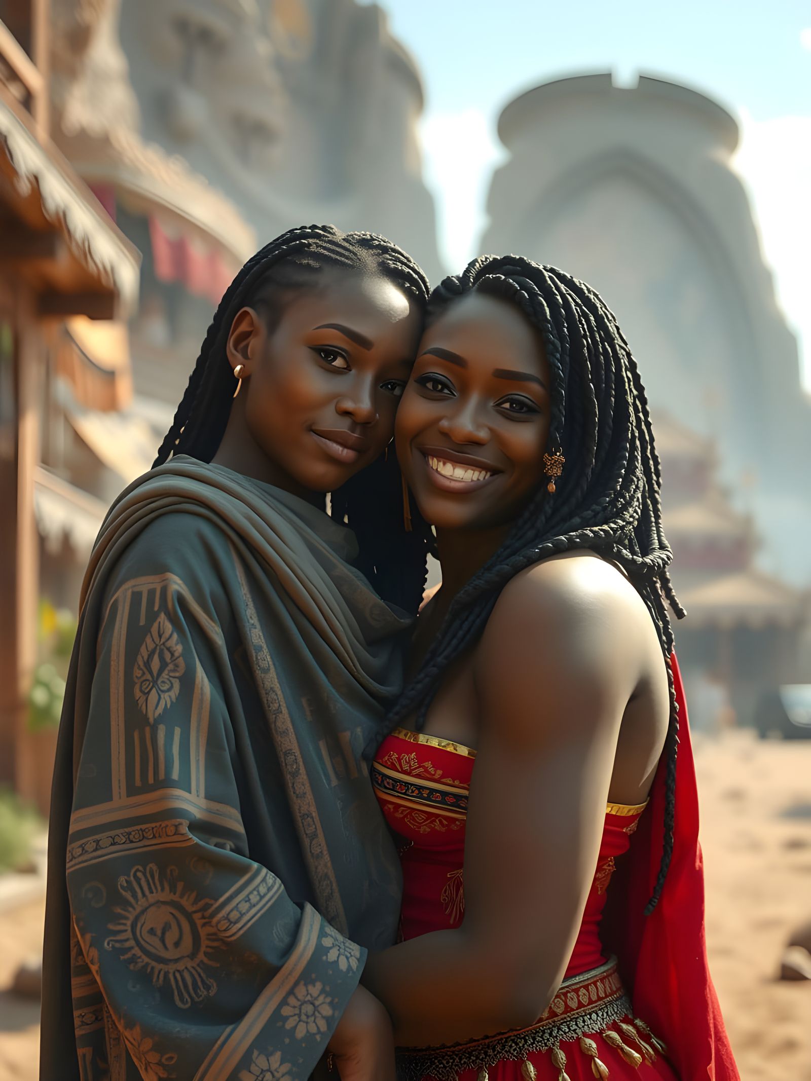 Interracial Love in a Vibrant HDR World
