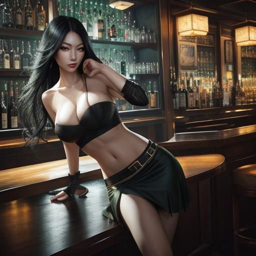 Hyperrealistic Asian Woman with Alluring Features