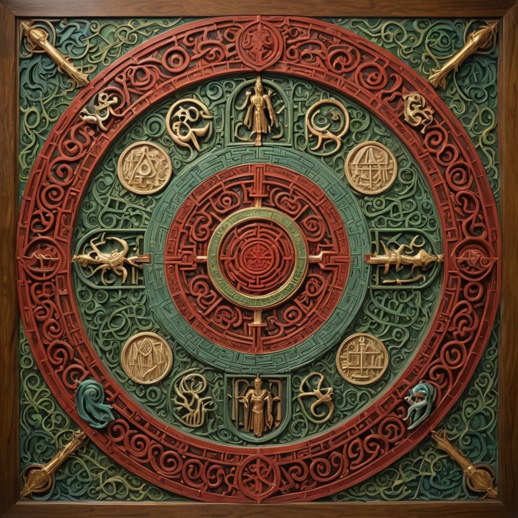 centered maze with every species of jinn able to be referenc...