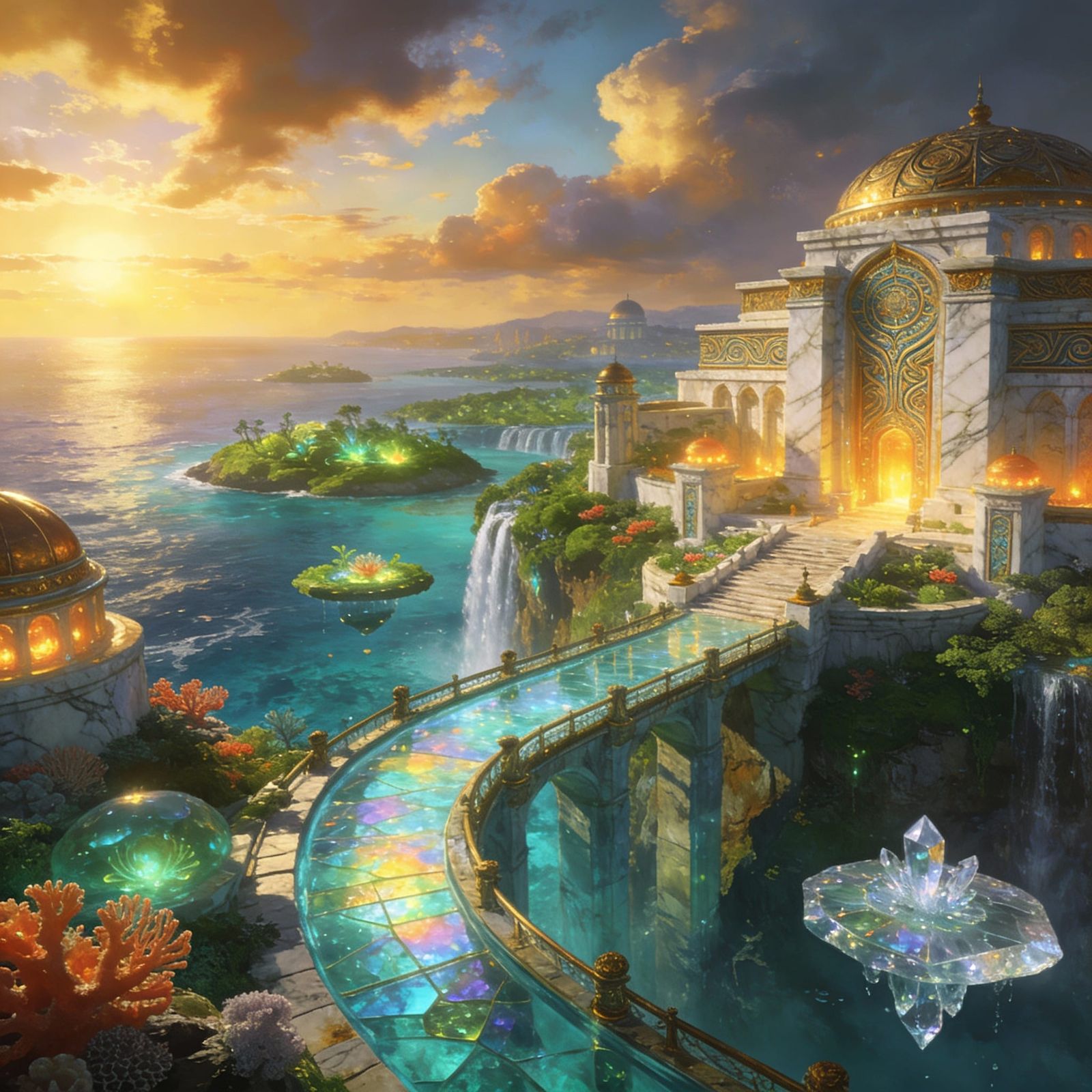 Atlantis Rises: Sunlit City Emerges from Ocean Depths